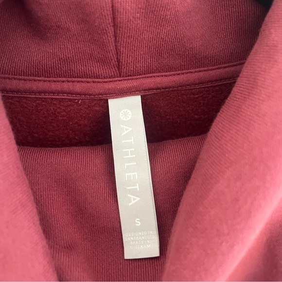 Athleta 24/7 Funnel Turtle Neck Oversized Sweatshirt Maple Red Size Small - Picture 9 of 10